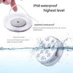 Underwater LED Lamp | 16 Colors & Multiple Modes | Remote & Suction Cups | Pool, Pond & Bathtub