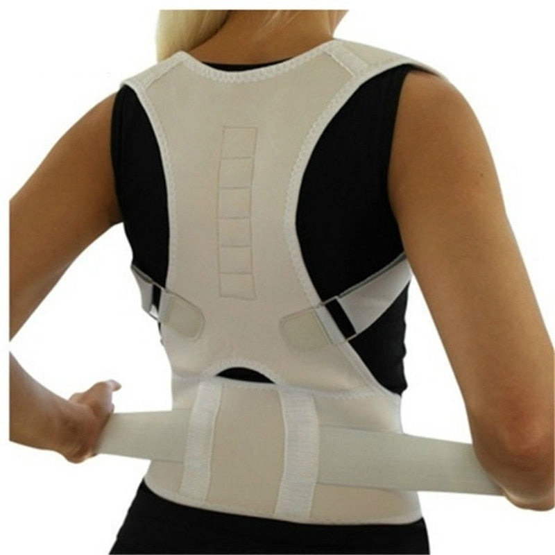 Unisex Back Brace | Magnetic Posture Corrector | Adjustable Waistband & Lumbar Support