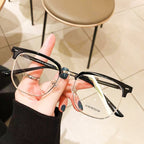 Unisex Blue Light Blocking Glasses | Half-Rim Metal Frame | Includes Case | Comfortable Fit