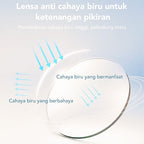 Unisex Blue Light Blocking Glasses | Half-Rim Metal Frame | Includes Case | Comfortable Fit