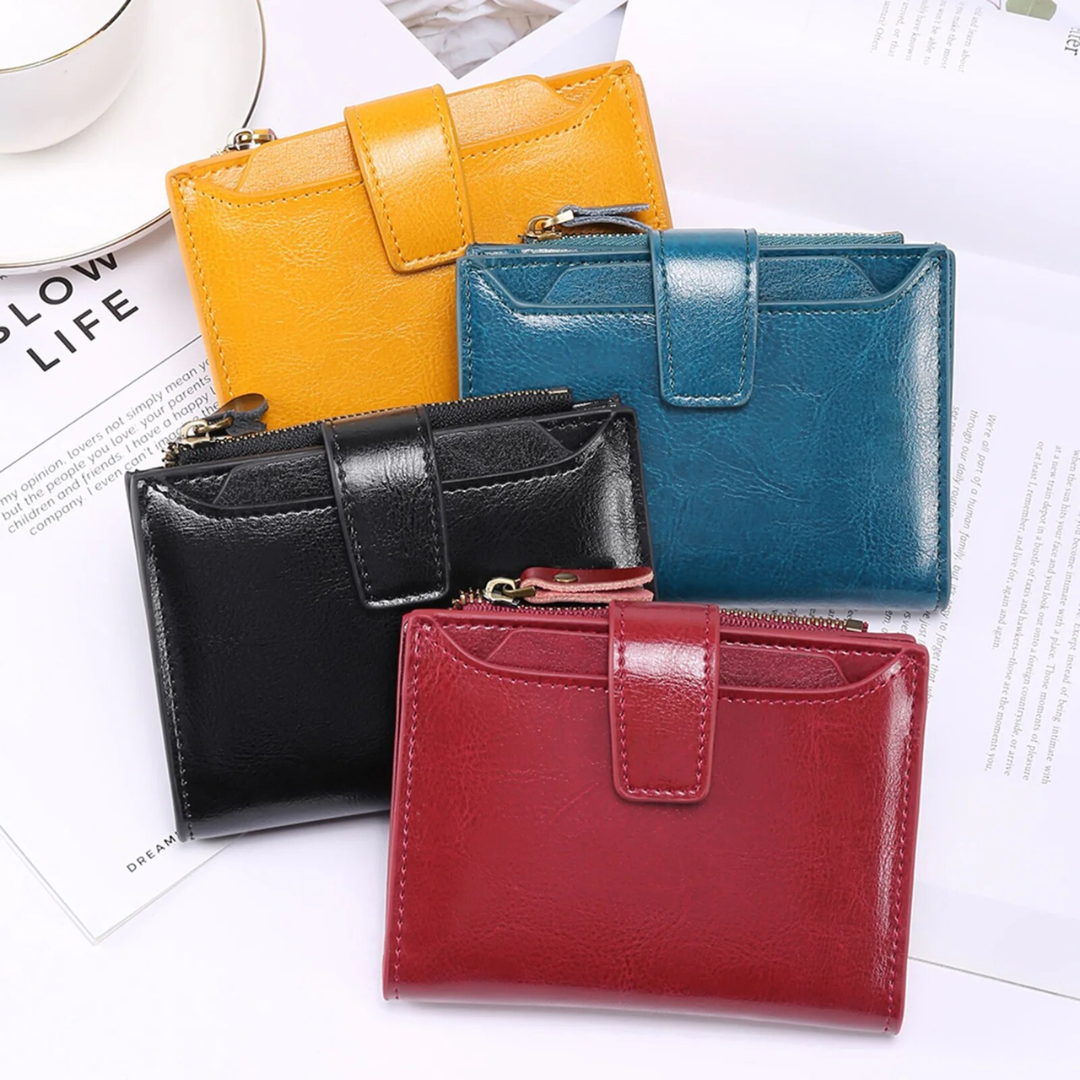 Unisex Compact Wallet | Genuine Leather | Multi-Pocket & RFID Blocking
