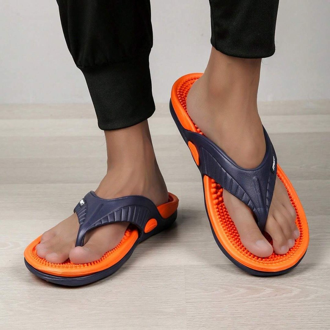 Unisex Flip Flops | Acupressure Footbed | Arch Support & Non-Slip Sole | Comfortable Fit