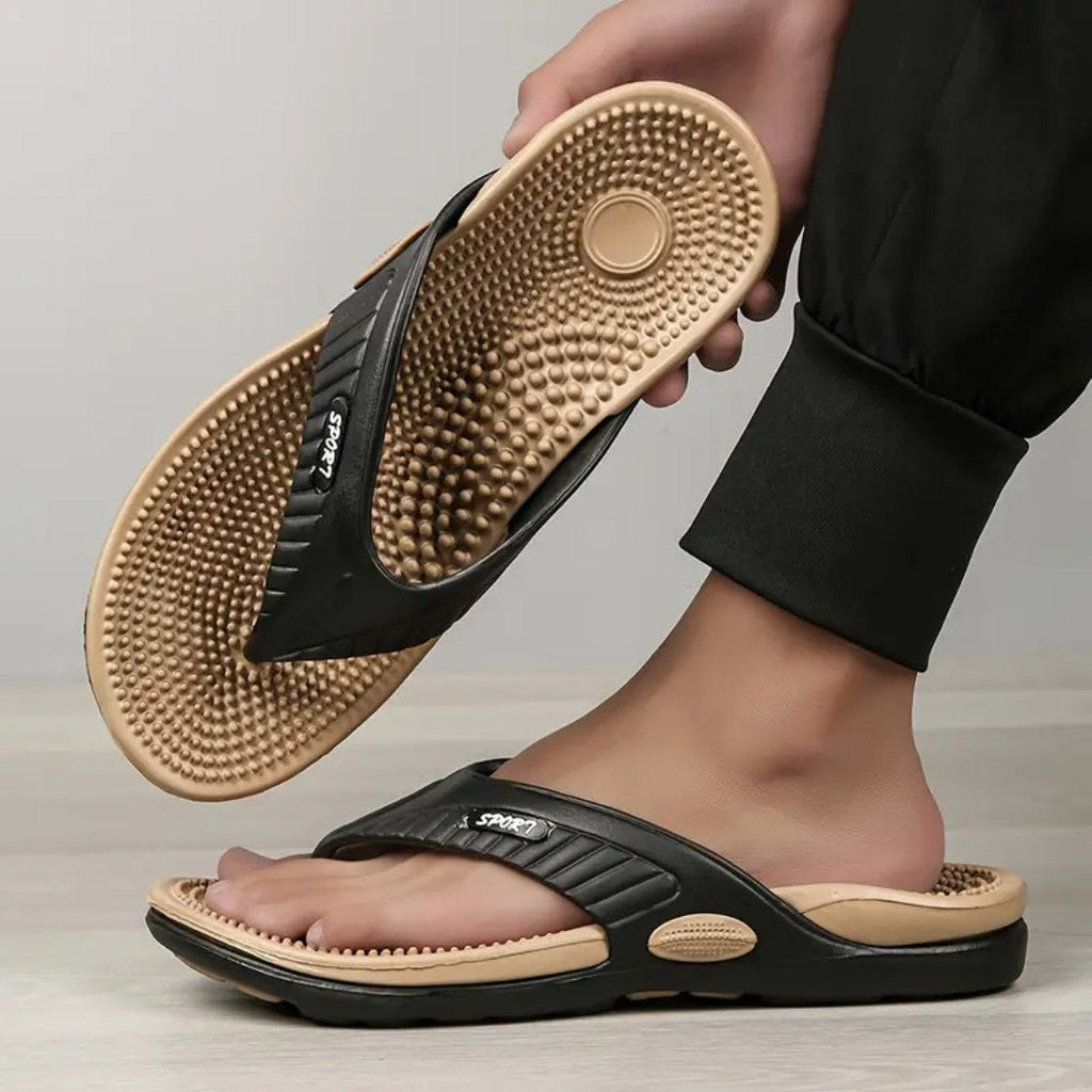 Unisex Flip Flops | Acupressure Footbed | Arch Support & Non-Slip Sole | Comfortable Fit
