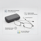 Unisex Folding Reading Glasses | Compact Foldable Design | HD Lenses | Protective Case