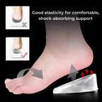 Unisex Heel Lift Inserts | Adjustable Silicone Gel Lift | Shock Absorption & Plantar Pain Relief