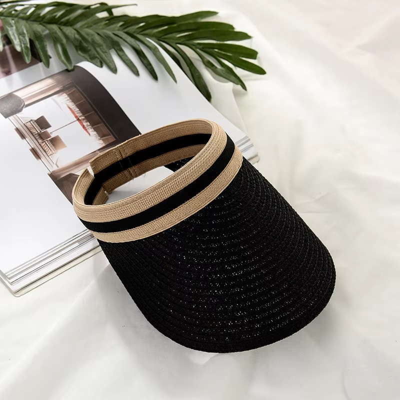 Unisex Sun Visor Hat | Wide Brim UV Protection | Straw & Adjustable Fit | Lightweight Comfort