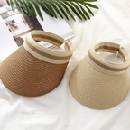 Unisex Sun Visor Hat | Wide Brim UV Protection | Straw & Adjustable Fit | Lightweight Comfort