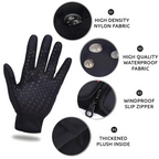 Unisex Touchscreen Winter Gloves | Waterproof & Windproof | Thermal Fleece Lining | Anti-Slip Palm