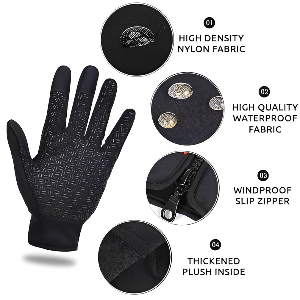 Unisex Winter Cycling Gloves | Windproof Thermal Lining | Touchscreen Compatible & Ergonomic Grip