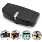 Universal Car Sunglasses Case | Visor-Mount Design | Velvet-Lined & Card Slots | One-Hand Access