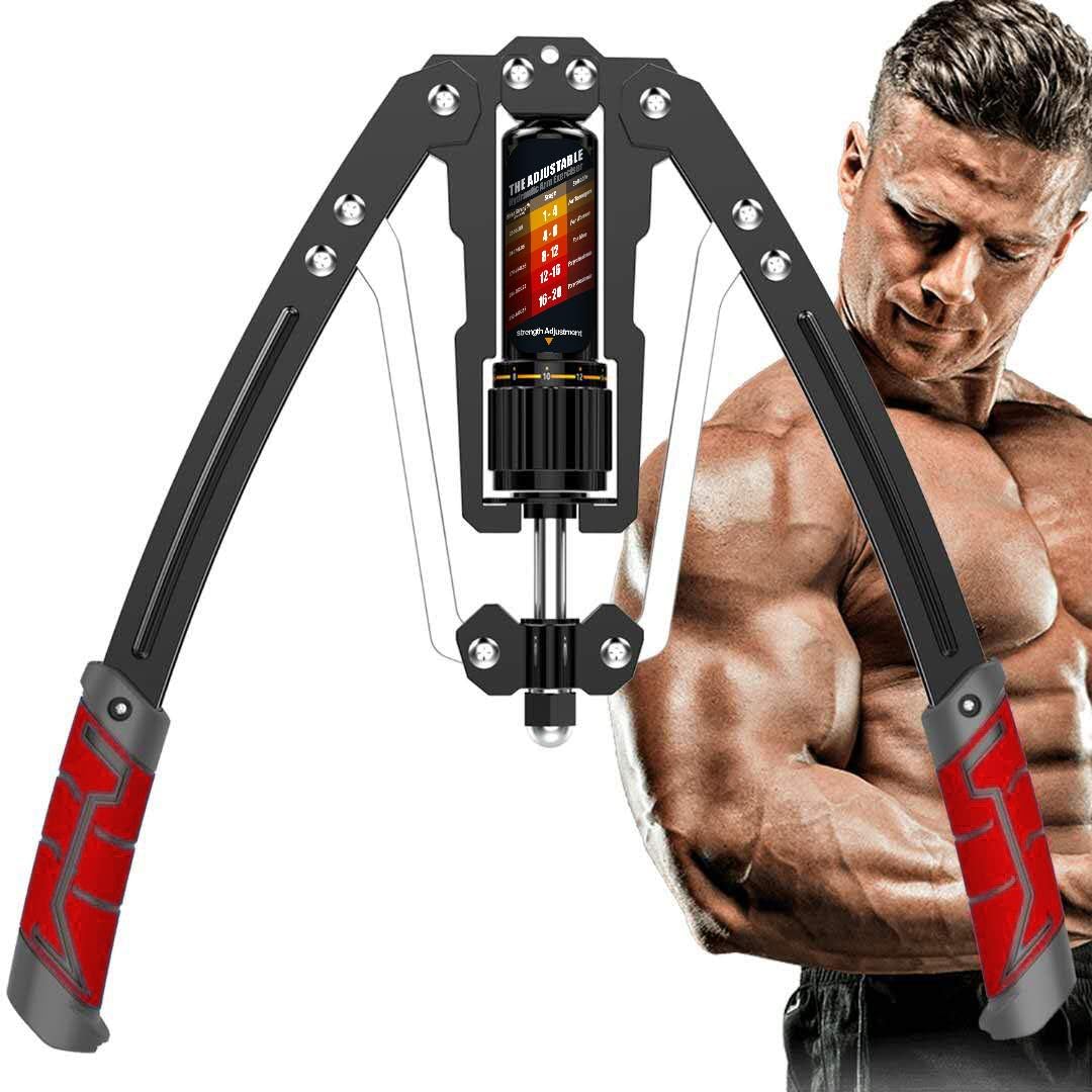 Upper Body Arm Trainer | Adjustable Hydraulic Resistance 10-200 kg | Compact Portable Home Gym