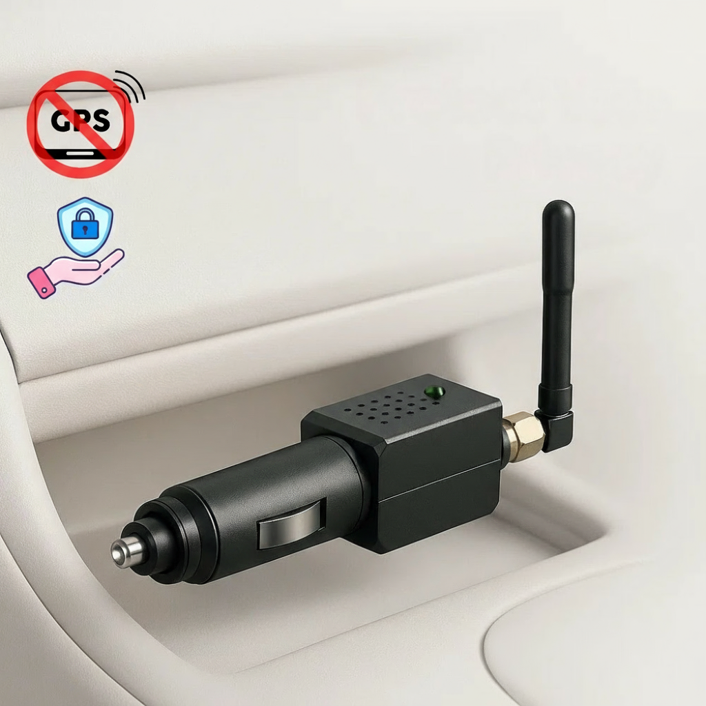 Vehicle GPS Signal Blocker | Compact Plug-In Design | Works with Cars & Trucks | Privacy Protection