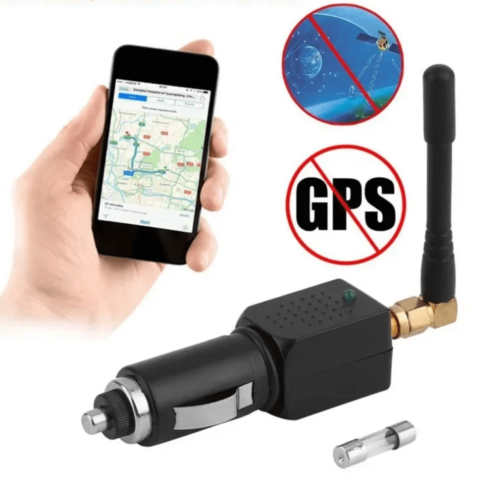 Vehicle GPS Signal Blocker | Compact Plug-In Design | Works with Cars & Trucks | Privacy Protection
