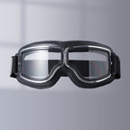 Vintage Motorcycle Goggles | UV Protection & Scratch-Resistant Lens | Adjustable Strap