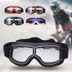Vintage Motorcycle Goggles | UV Protection & Scratch-Resistant Lens | Adjustable Strap