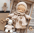 Waldorf Doll for Kids | Handmade Soft Plush Design | Hypoallergenic & Non-Toxic, 35 cm