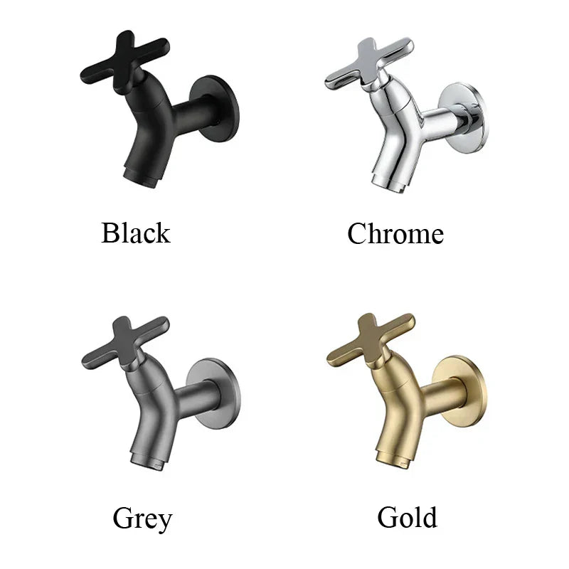 Wall-Mounted Cold Water Faucet | Solid Brass | Ergonomic Single Lever