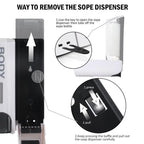 Wall-Mounted Shower Dispenser Set | Triple Pump | Transparent Body, 350ml Each | Space-Saving