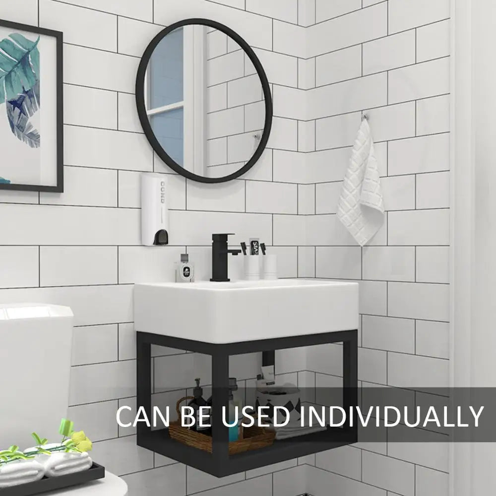 Wall-Mounted Shower Dispenser Set | Triple Pump | Transparent Body, 350ml Each | Space-Saving