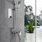 Wall-Mounted Shower Dispenser Set | Triple Pump | Transparent Body, 350ml Each | Space-Saving
