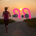 Waterproof Wireless Sport Earbuds | 20-Hour Battery Life | Dual-Wearing Ergonomic Fit