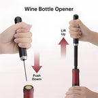 Wine Bottle Opener | Air-Pressure Cork Extractor | Stainless Steel & Acrylic | Gentle on Corks
