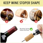 Wine Bottle Opener | Air-Pressure Cork Extractor | Stainless Steel & Acrylic | Gentle on Corks