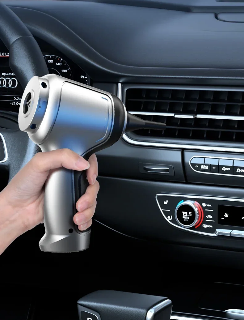 Wireless Car Vacuum Cleaner | Powerful Suction & Quiet | USB Rechargeable, 6 Attachments