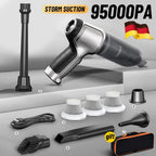 Wireless Car Vacuum Cleaner | Powerful Suction & Quiet | USB Rechargeable, 6 Attachments
