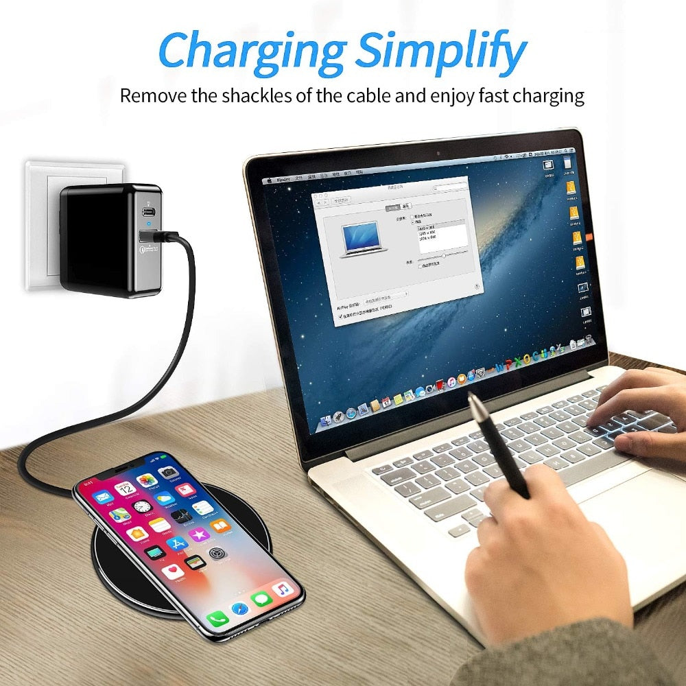 Wireless Charging Pad | 30W Fast Charge | USB-C Cable Included