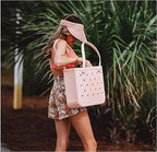 Women's Beach Tote Bag | Waterproof & Washable with Vent Holes | Upright Structured Base