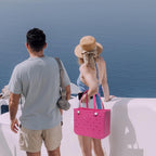 Women's Beach Tote Bag | Waterproof & Washable with Vent Holes | Upright Structured Base
