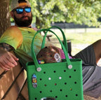 Women's Beach Tote Bag | Waterproof & Washable with Vent Holes | Upright Structured Base