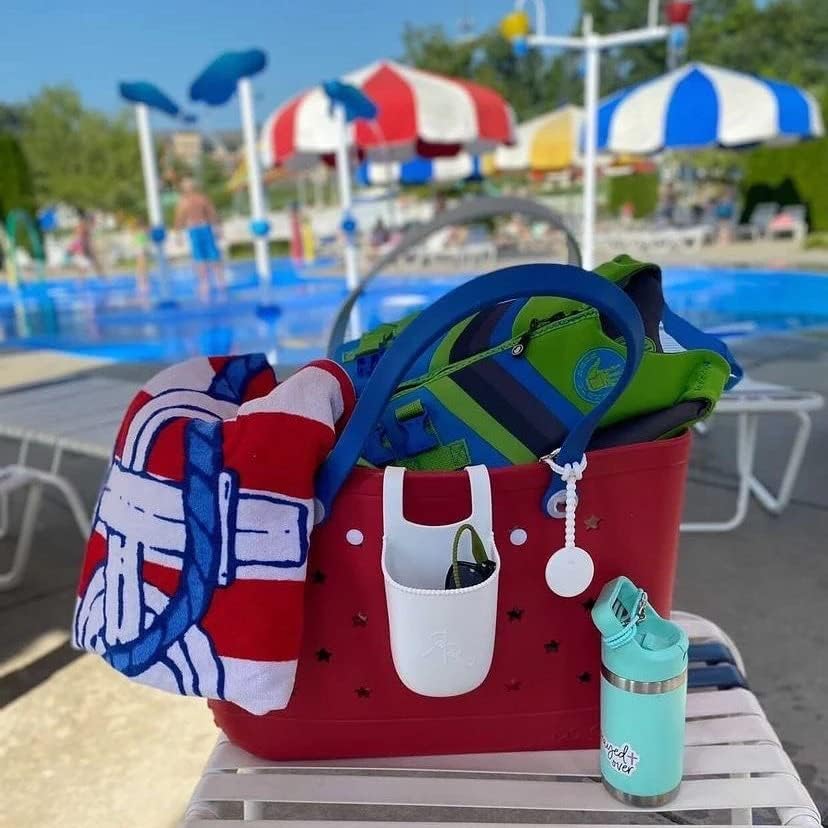 Women's Beach Tote Bag | Waterproof & Washable with Vent Holes | Upright Structured Base