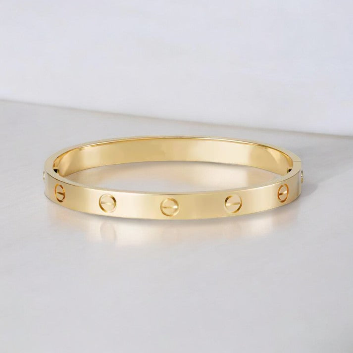 Women's Bracelet | Screw-Detail Polished Finish | Gold, Rose Gold & Silver Colors | Timeless Style