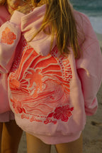 Women's Hoodie | Surf-Inspired Graphic Back Print | Cotton | Comfortable Fit