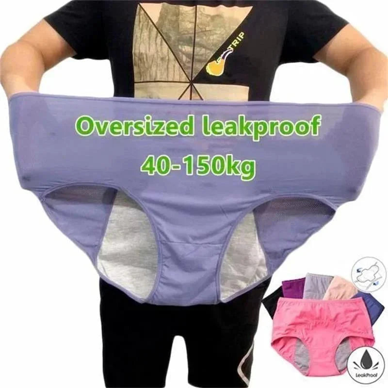 Women's Leak-Proof Panties | High-Waist Leak Protection | Cotton Blend, Washable