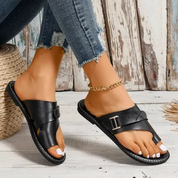 Women's Orthopedic Sandals | Hallux Valgus Correction & Arch Support | Full-Grain Leather