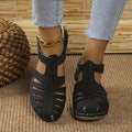 Women's Orthopedic Sandals | Wedge Heel Open-Toe | Leather Upper & Non-Slip Sole | Comfortable Fit