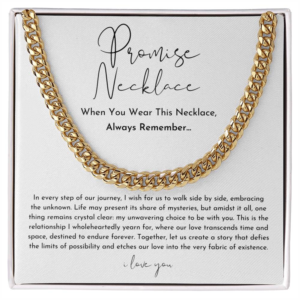 Women's Promise Necklace | Adjustable 18-22 in Chain | Tarnish-Resistant Finish