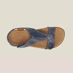 Women's Sandals | T-Strap Design | Adjustable Hook-and-Loop Closure, Memory Foam Insole