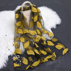 Women's Scarf | Organza Floral Cutout Hollow Motif | 170x70 cm | Lightweight Wrap