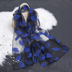 Women's Scarf | Organza Floral Cutout Hollow Motif | 170x70 cm | Lightweight Wrap