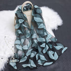 Women's Scarf | Organza Floral Cutout Hollow Motif | 170x70 cm | Lightweight Wrap