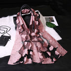 Women's Scarf | Organza Floral Cutout Hollow Motif | 170x70 cm | Lightweight Wrap