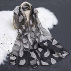 Women's Scarf | Organza Floral Cutout Hollow Motif | 170x70 cm | Lightweight Wrap