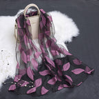 Women's Scarf | Organza Floral Cutout Hollow Motif | 170x70 cm | Lightweight Wrap