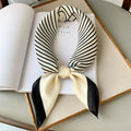 Women's Scarf | Silk Plaid Design | Versatile Neck & Hair Accessory | Lightweight