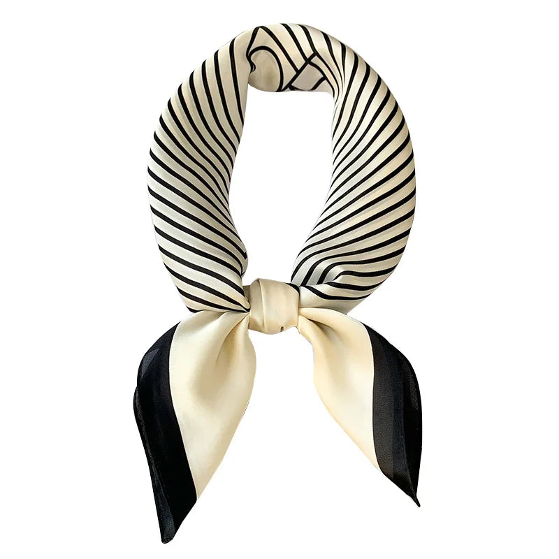 Women's Scarf | Silk Plaid Design | Versatile Neck & Hair Accessory | Lightweight