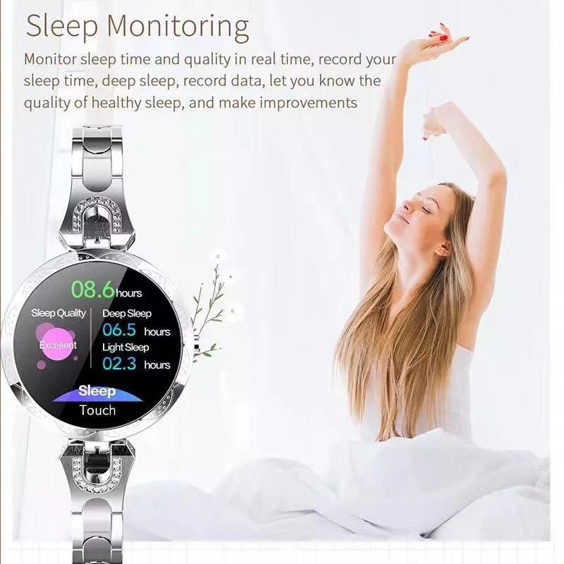 Women's Smartwatch | Waterproof Fitness Tracker | Heart Rate & Blood Pressure Monitor